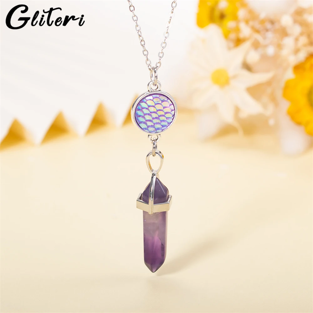 Винтажное ожерелье GEITERI в виде рыбьей чешуи гексаграмма для женщин и девушек