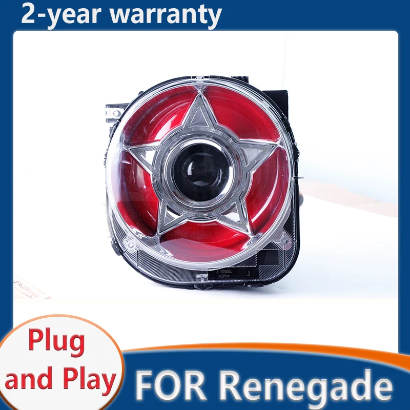 

For Renegade Headlights 2016 2017 2018 LED Headlight LED DRL Dynamic Signal Hella 5 Bi-Xenon Projector Lens Hid D2H