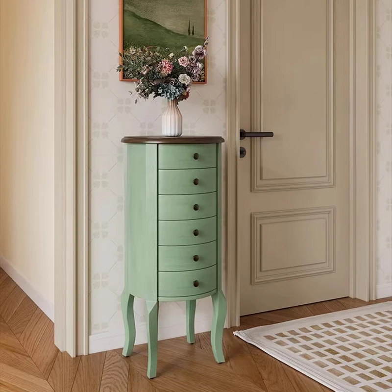 Комод для спальни Винтажный Зеленый скандинавский дизайнерский шкаф