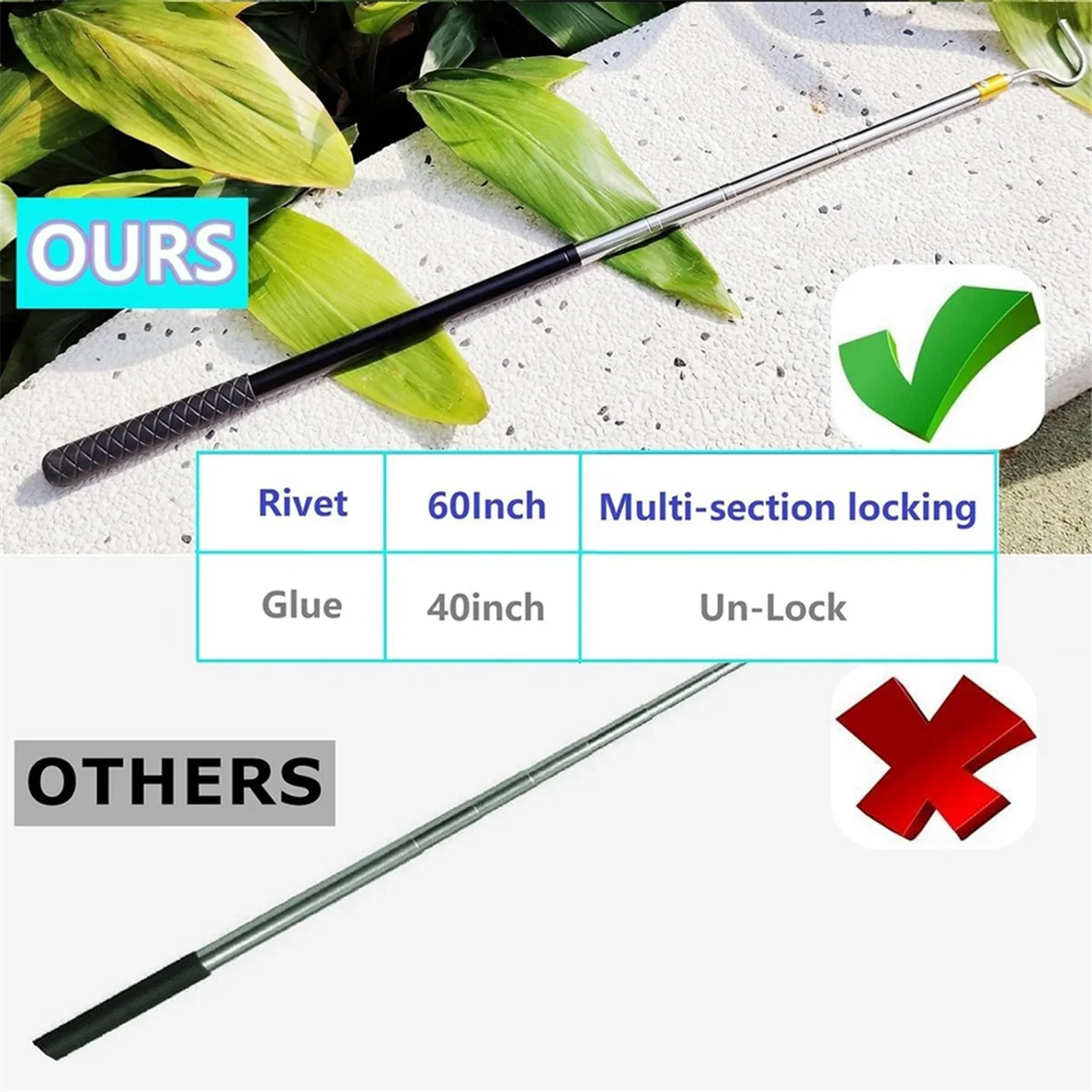 61-дюймовый змеиный крючок палочка для ловли рептилий набор инструментов