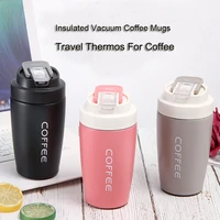 350ml eco friendly reusable outdoor travel coffee mug vacuum insulated stainless steel thermal thermos coffee cups