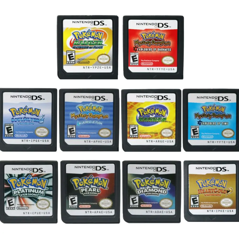 

DS Game Cartridge Video Game Console Card Pokemon Series HeartGold SoulSilver Black White Pearl Diamond Platinum for NDS/3DS/2DS