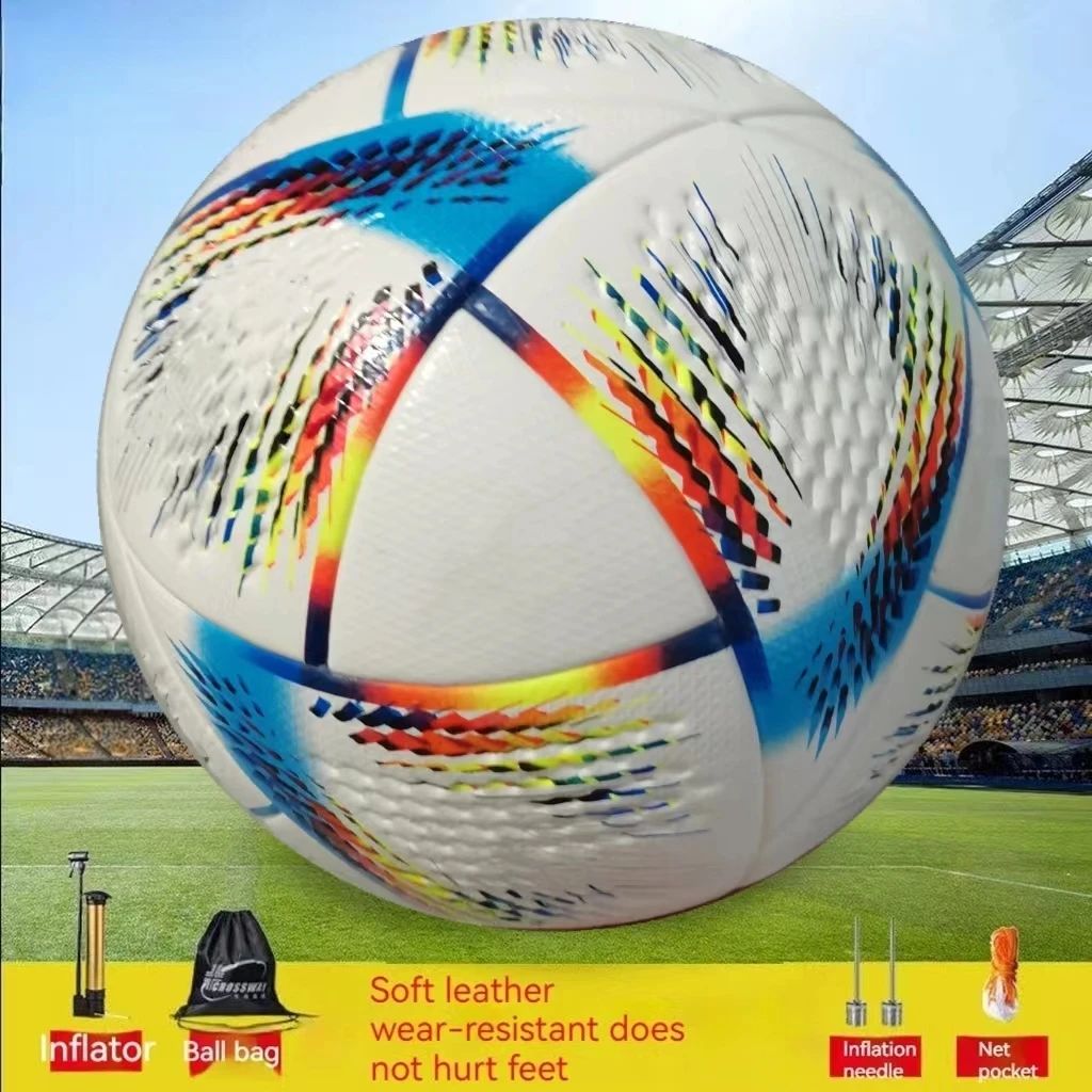

Новинка 2022, футбольный мяч Кубка мира, высшее качество, размер 5, полиуретановый материал, бесшовные уличные мячи для футбола, спорта, матча, ...