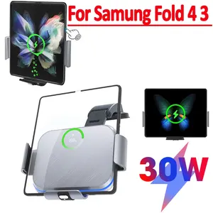 30W Qi Car Mount Phone Holder Compatible for Samsung Galaxy Z Fold 4/3/13 Pro Max/11/12 Series/Googl