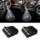 Светодиодный проектор с логотипом для двери автомобиля, открытый светильник для Hyundai SOLARIS, CRETA ix35 TUCSON GETZ i30 i40 ELANTRA SONATA Santa Fe, 2 шт.