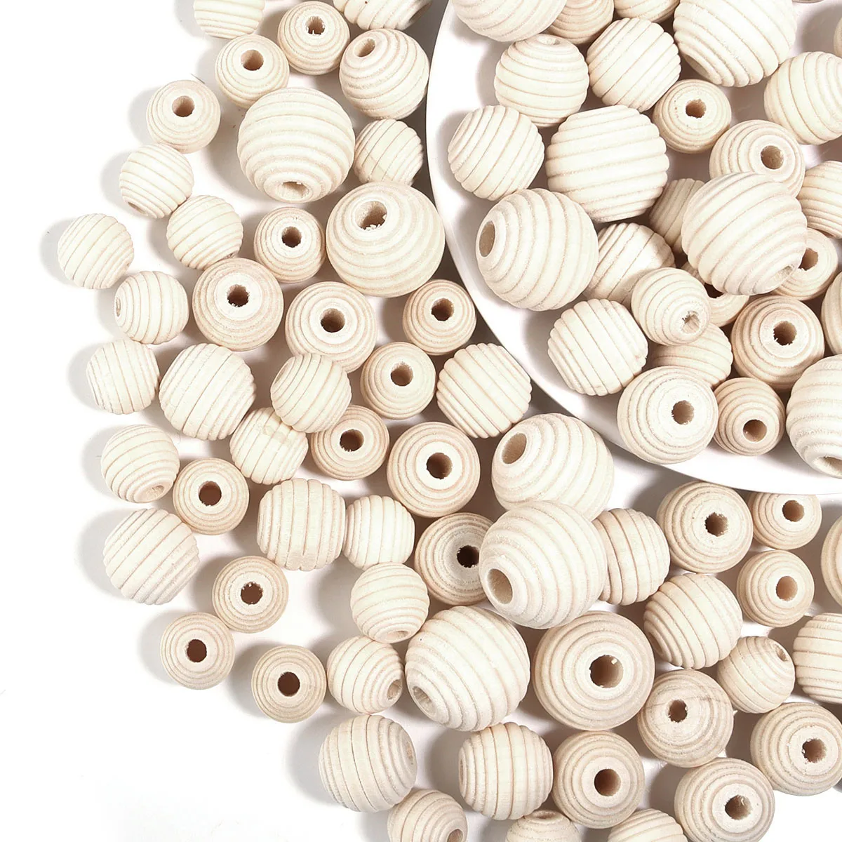 20-50 шт./лот бусины из натурального дерева незавершенные круглые деревянные с