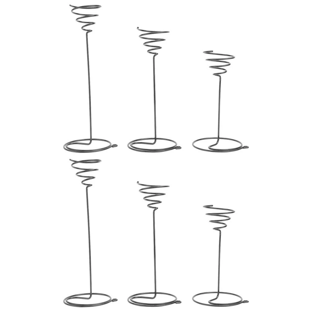 

6 Pcs Coat Hanger Air Display Stand Wire Holder Vase Prime Storage Stands Stainless Steel Accessories Plants