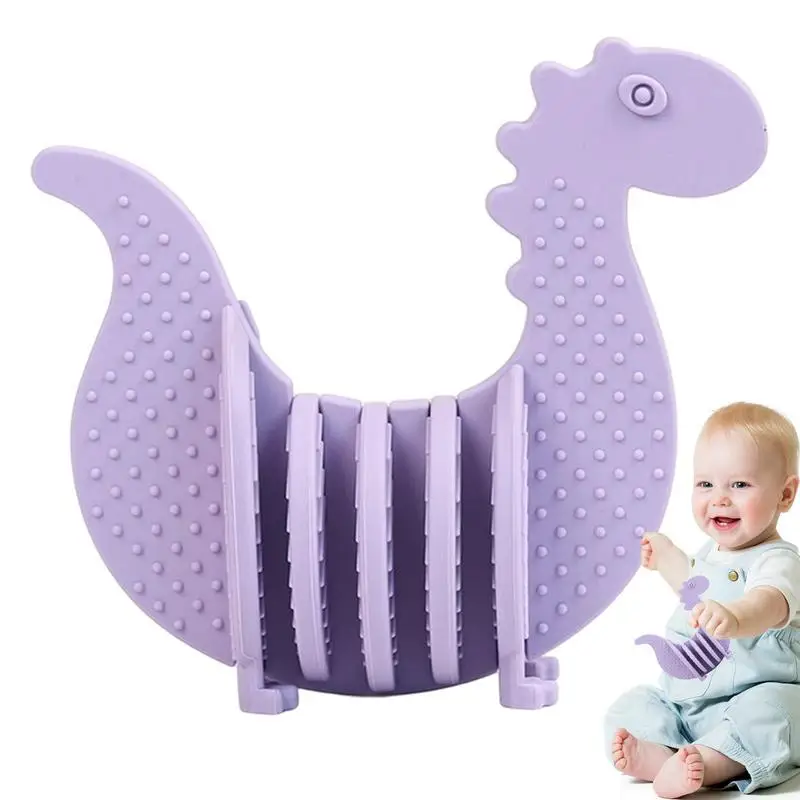 

Силиконовый Прорезыватель для зубов в виде динозавра, силиконовые прорезыватели, игрушки для детей, игрушки для прорезывания зубов с диста...