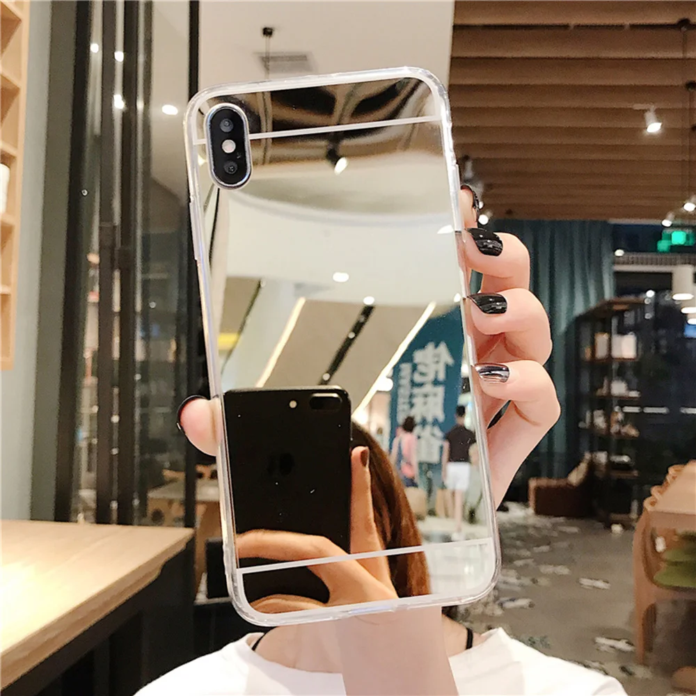 Роскошный зеркальный чехол для iPhone 13 12 11 Pro X XR XS Max 5 6 s 5s 6s 7 8 Plus SE 2020 Маска на айфон