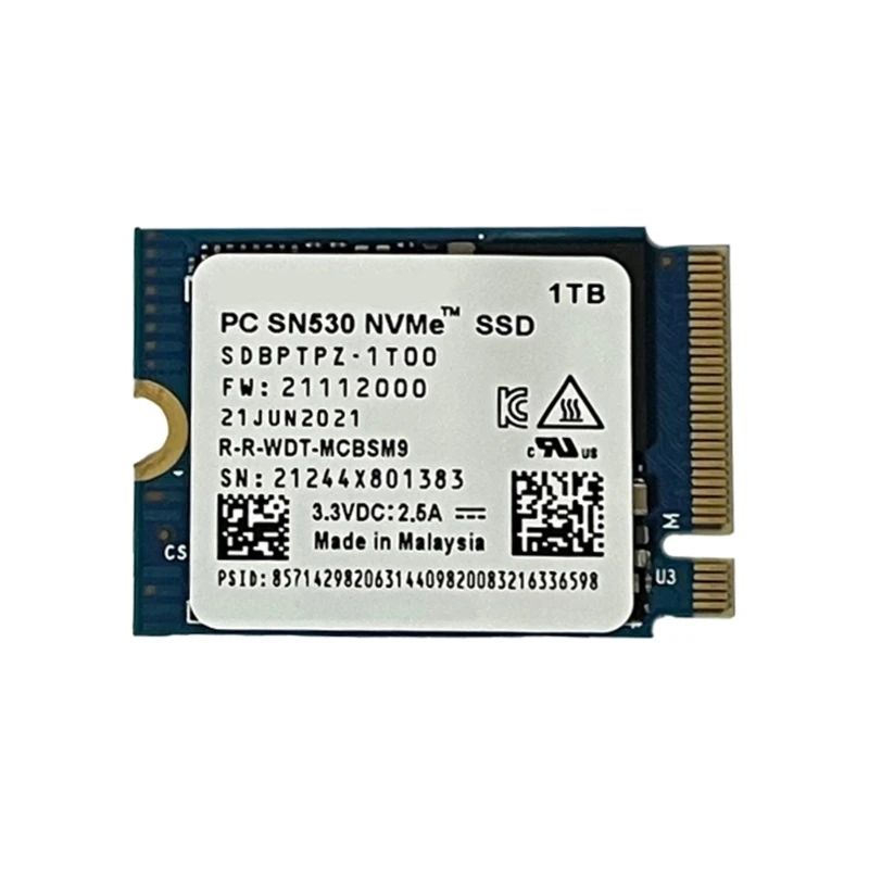 

SN530 1TB NVMe .2 2230 внутренний SSD для ноутбука, настольного ПК и других устройств