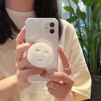 phone case with mask phone holder for iphone 111213 pro max case transparent fall proof protective cover mobile phone case