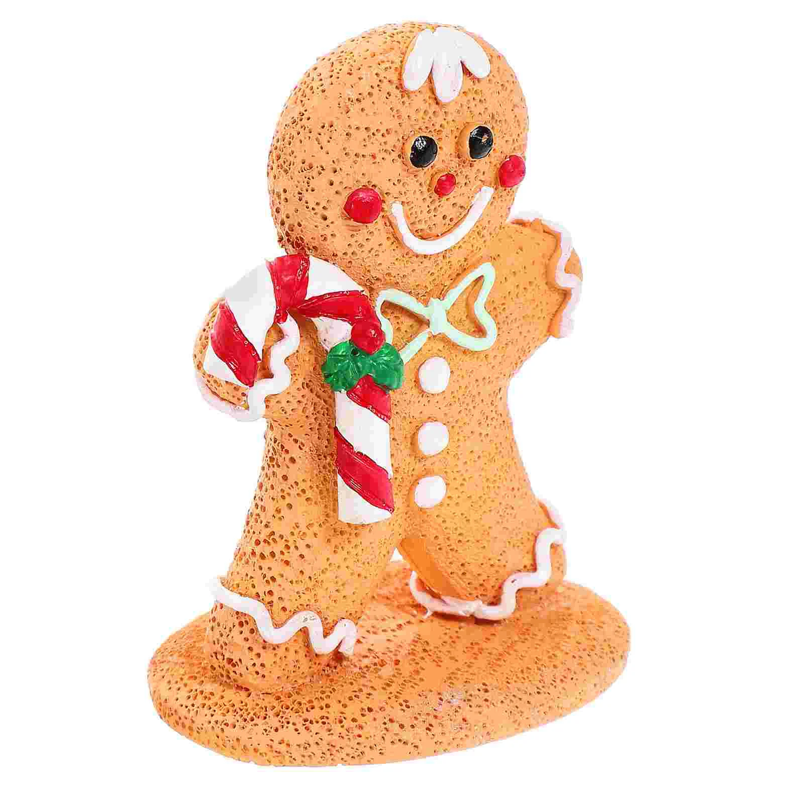 

Accessories Child Nativity Ornament Gingerbread Santa Figurine Resin Tabletop Christmas Man