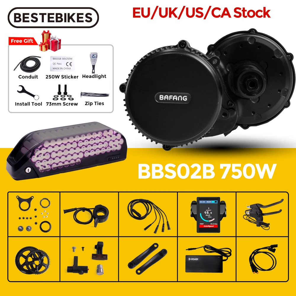 Bafang 48V 750W Mid Drive Motor 8fun Electric Bike Engine Conversion