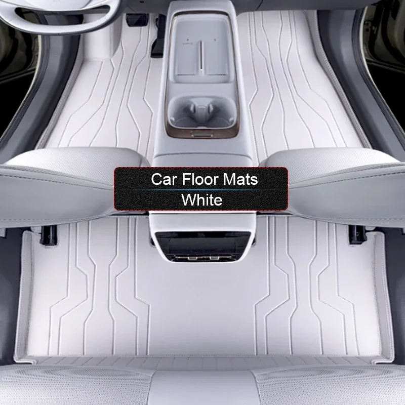 Фото Для GEELY STARRAY EX5 EMi 2025-наст. время: Индивидуальные противоскользящие коврики из кожи Nappa для защиты ног в автомобиле, роскошные водонепроницаемые напольные коврики-аксессуары №1