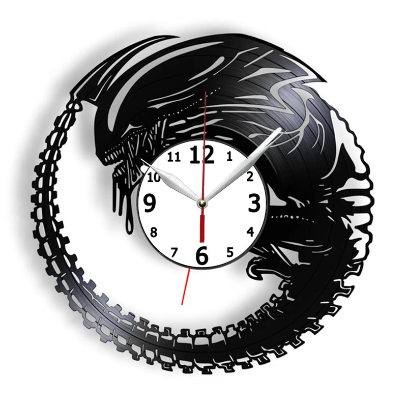 

Настенные часы 3D с виниловой пластиной, креативные современные бесшумные наручные часы с экстра-эфиром инопланетянина, подарок для влюблен...