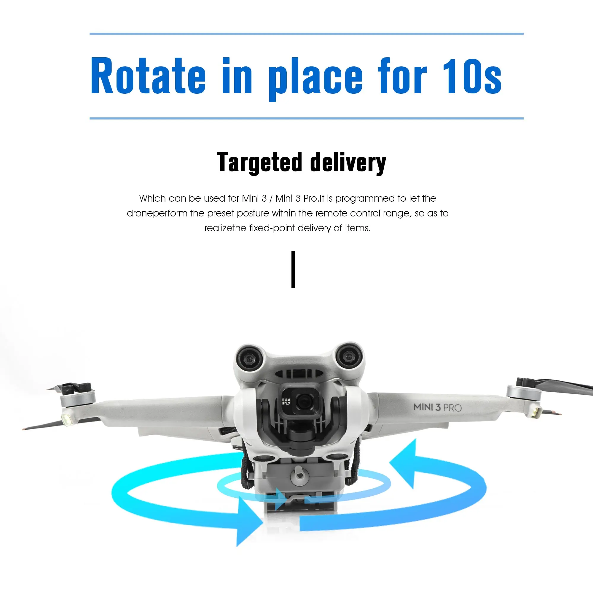 Фото Воздушная КАПЛЕВИДНАЯ система для DJI Mini 3/Mini 3 Pro, универсальное обручальное кольцо для дрона, рыбалки, подарок, спасательные принадлежности №4