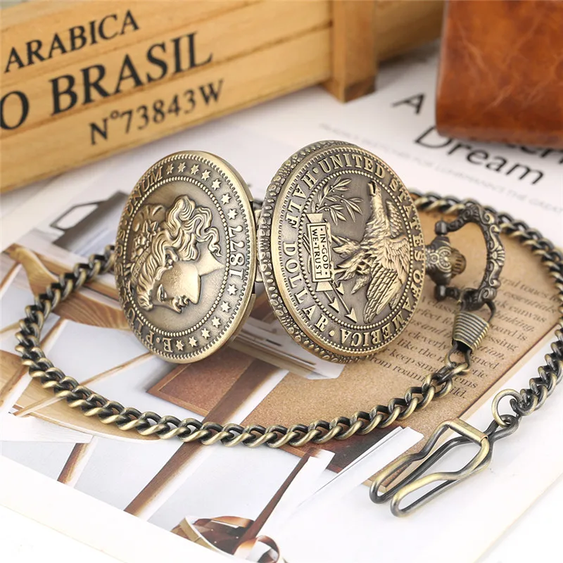 Кварцевые аналоговые карманные часы в античном стиле Соединенные Штаты Америки