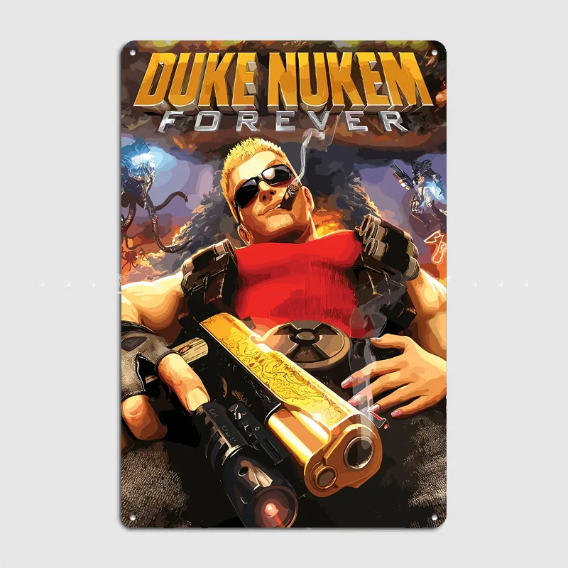 Фото Металлическая табличка-постер с обложкой игры Duke Nukem Forever, для спальни, дома, бара, улицы, настенный декор, индивидуальные постеры, украшения для комнаты №2