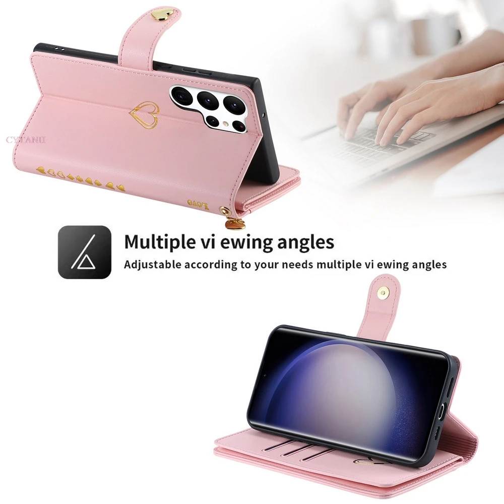 Роскошный флип-кошелек на молнии для Moto Edge 40 Neo 30 Ultra 20 Fusion S30 X40 X30 Pro мульти 9-карта