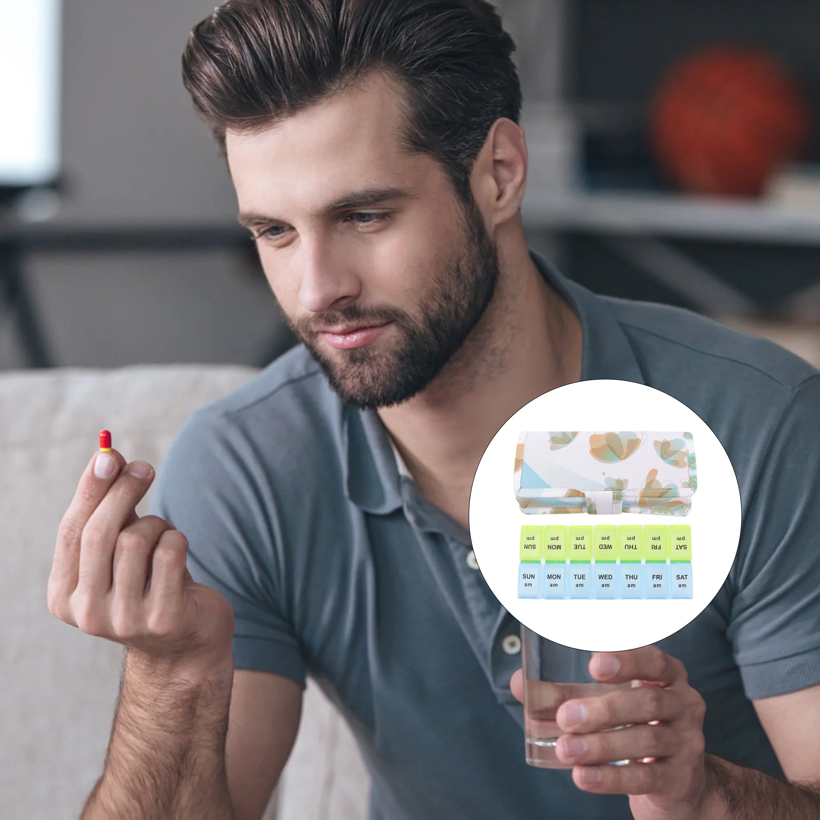 

Держатель для планшета с витаминами на неделю