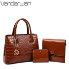 Роскошные сумки 3 шт.компл., женские сумки, дизайнерская брендовая сумка через плечо из крокодиловой кожи, Высококачественная женская сумка-мессенджер через плечо