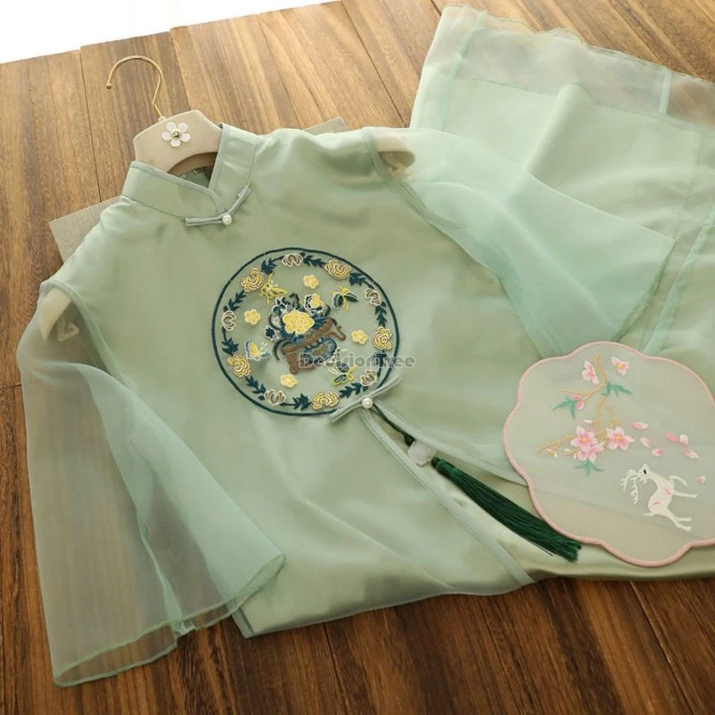 Новинка лета 2024 женское платье ханьфу в китайском стиле улучшенное элегантное