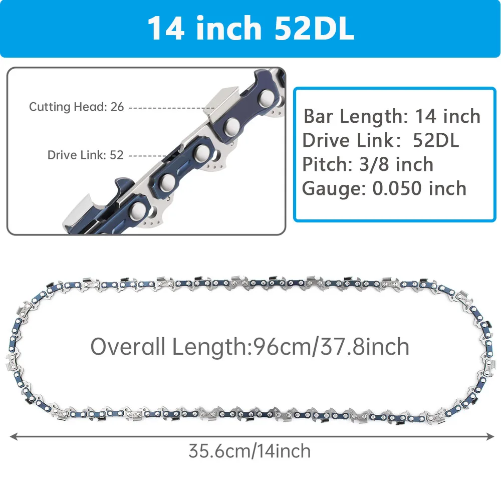 

Цепь бензопилы ChgImposs 14/16/18/20 дюймов