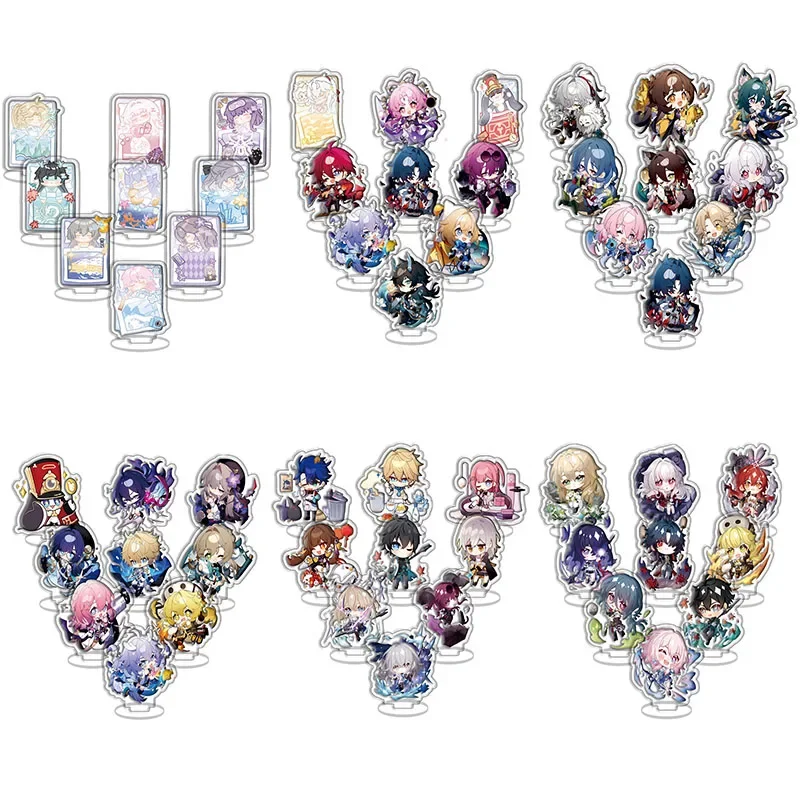 9 шт. игра Honkai Star Rail фигурка на акриловой подставке модель мультяшной