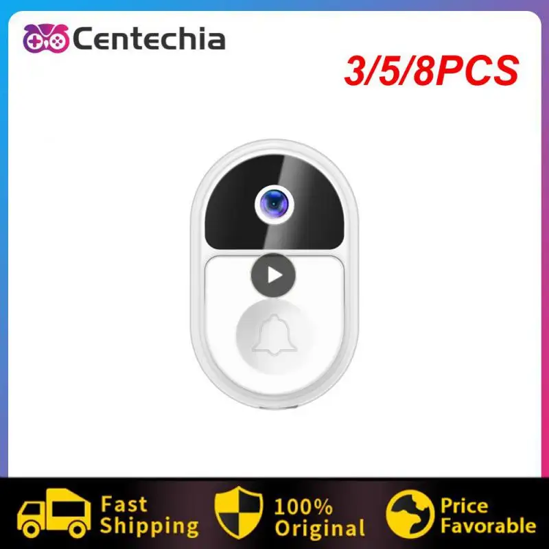

3/5/8PCS Wireless Door Bell 1000mha Smart Doorbell Real-time Video Call Ir Night Video Doorbell Smart Home
