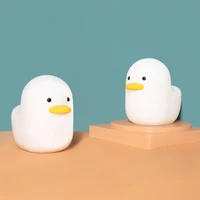 cute animal duck led night lamp nordic lovely cartoon night light adjustable warm touch lights switch ambient bedroom decor