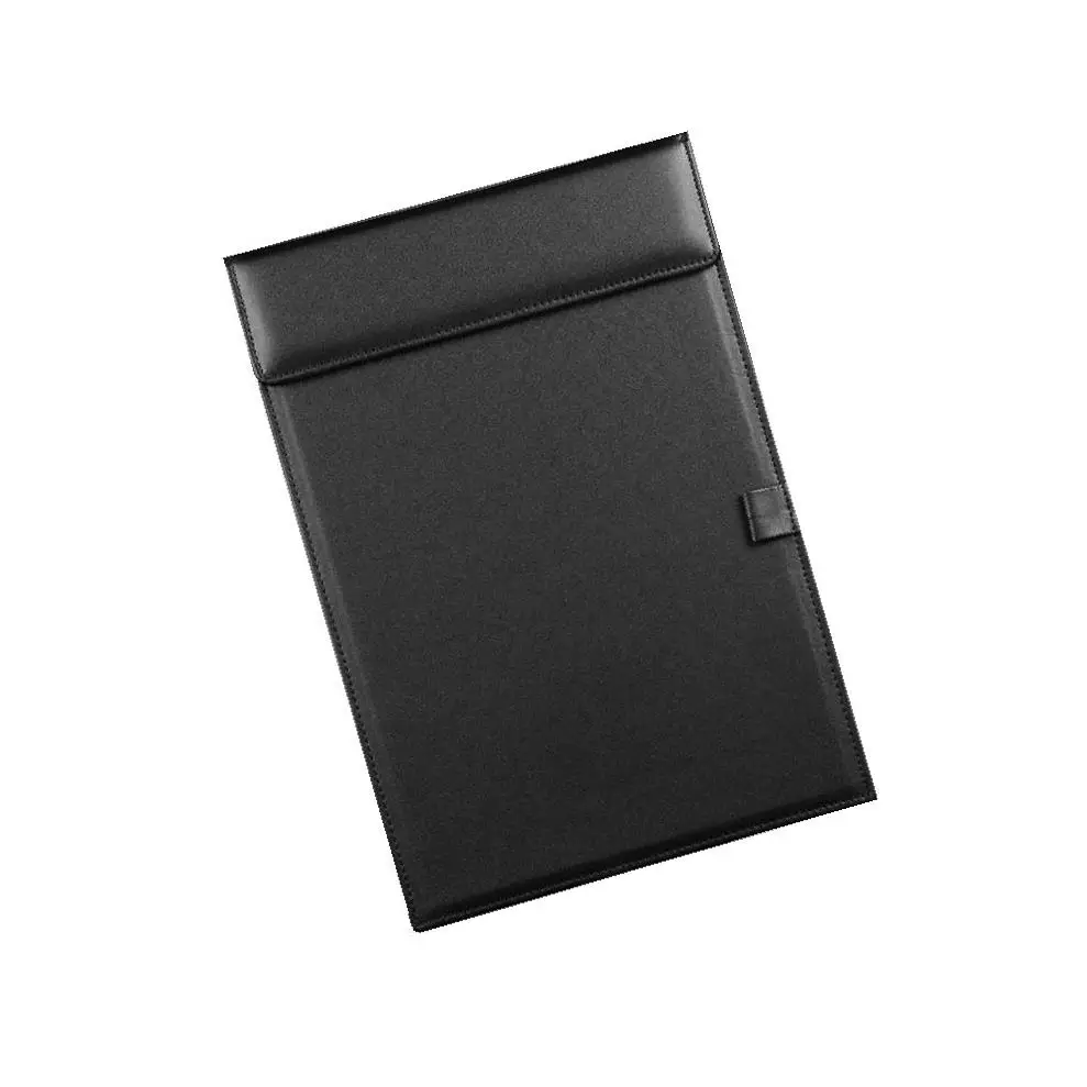 

PU Leather A4 Clipboard Tablet Writting Pad Pen Clip Black
