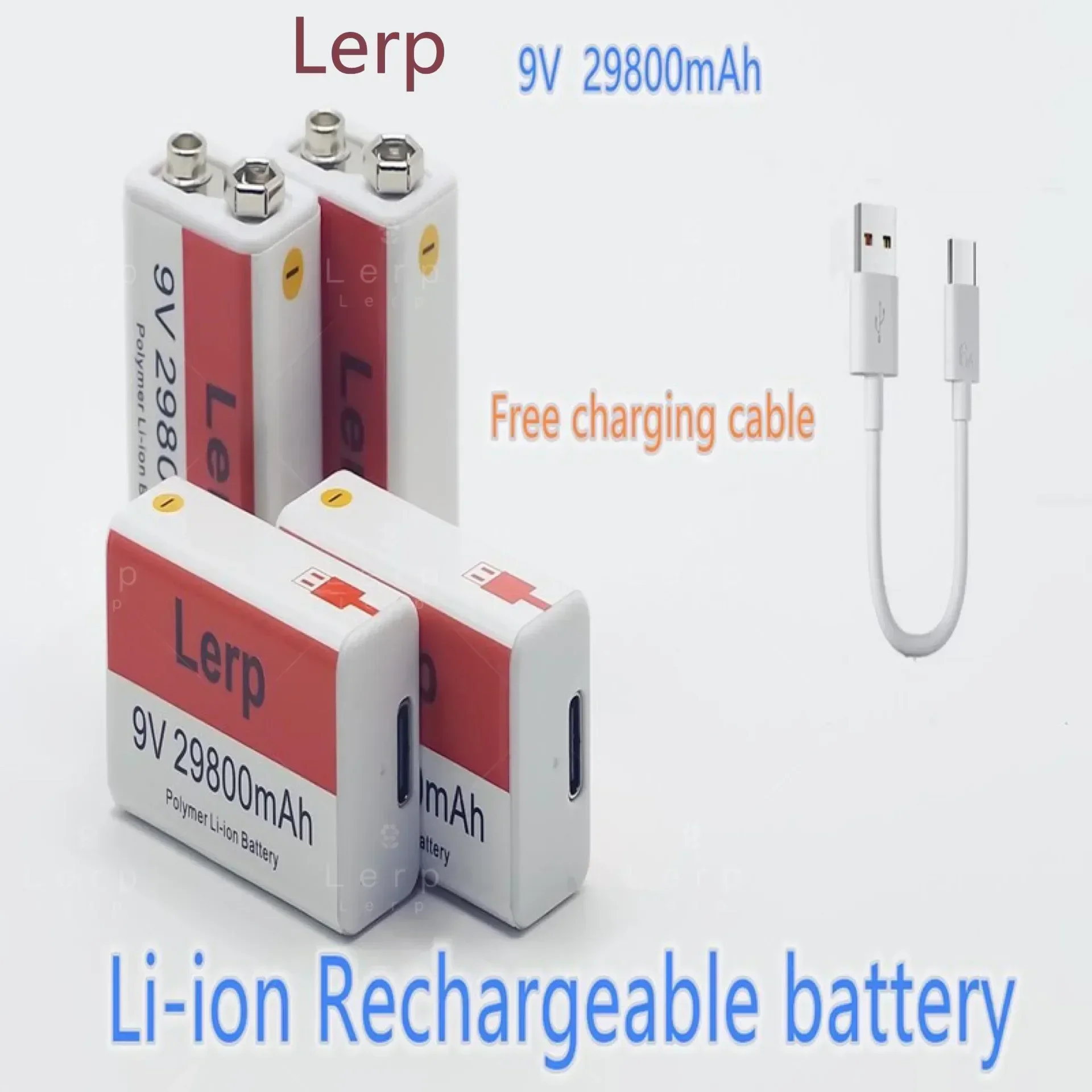 Аккумуляторная батарея с питанием от 9 В 2024 мАч мини-USB микрофоно пульт