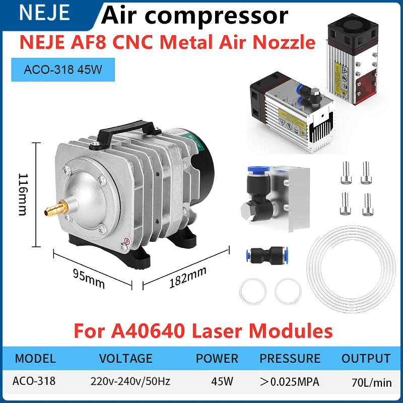 

Воздушный компрессор NEJE для аквариумов MF15 MF8 MF11, 220 В, 45 Вт