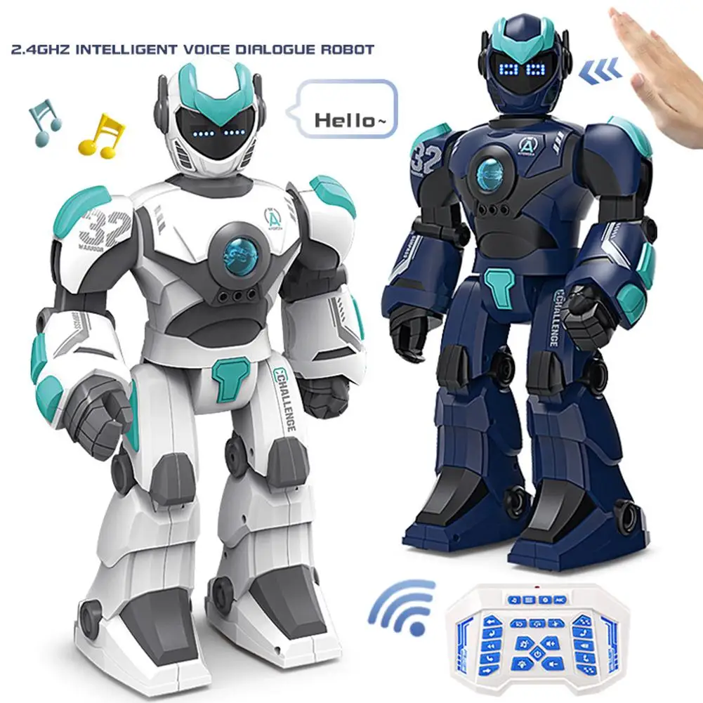 

Rechargeable Remote Control Robot Smart Voice Gesture Intelligent Action Walking Children Programming Machine Model Toy