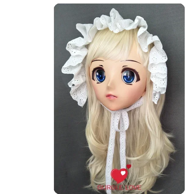 (GL Juzi) Женская милая девочка каучуковые полуголовы кигуруми кросс-платье косплей