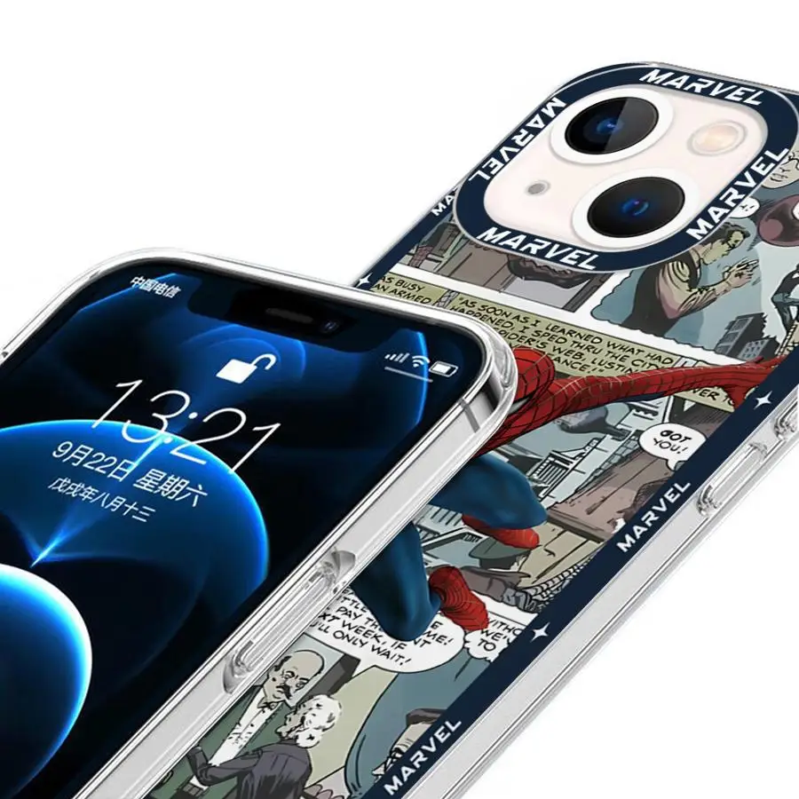 Прозрачный мягкий роскошный чехол с изображением героев мультфильмов Marvel