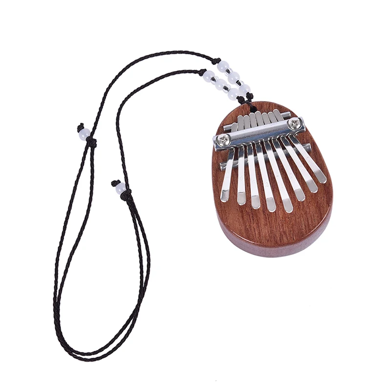 

Mini Kalimba 8 Keys Thumb Piano Finger Keyboard Pendant Creative Mahogany Wooden Musical Box Good Musical Instrument