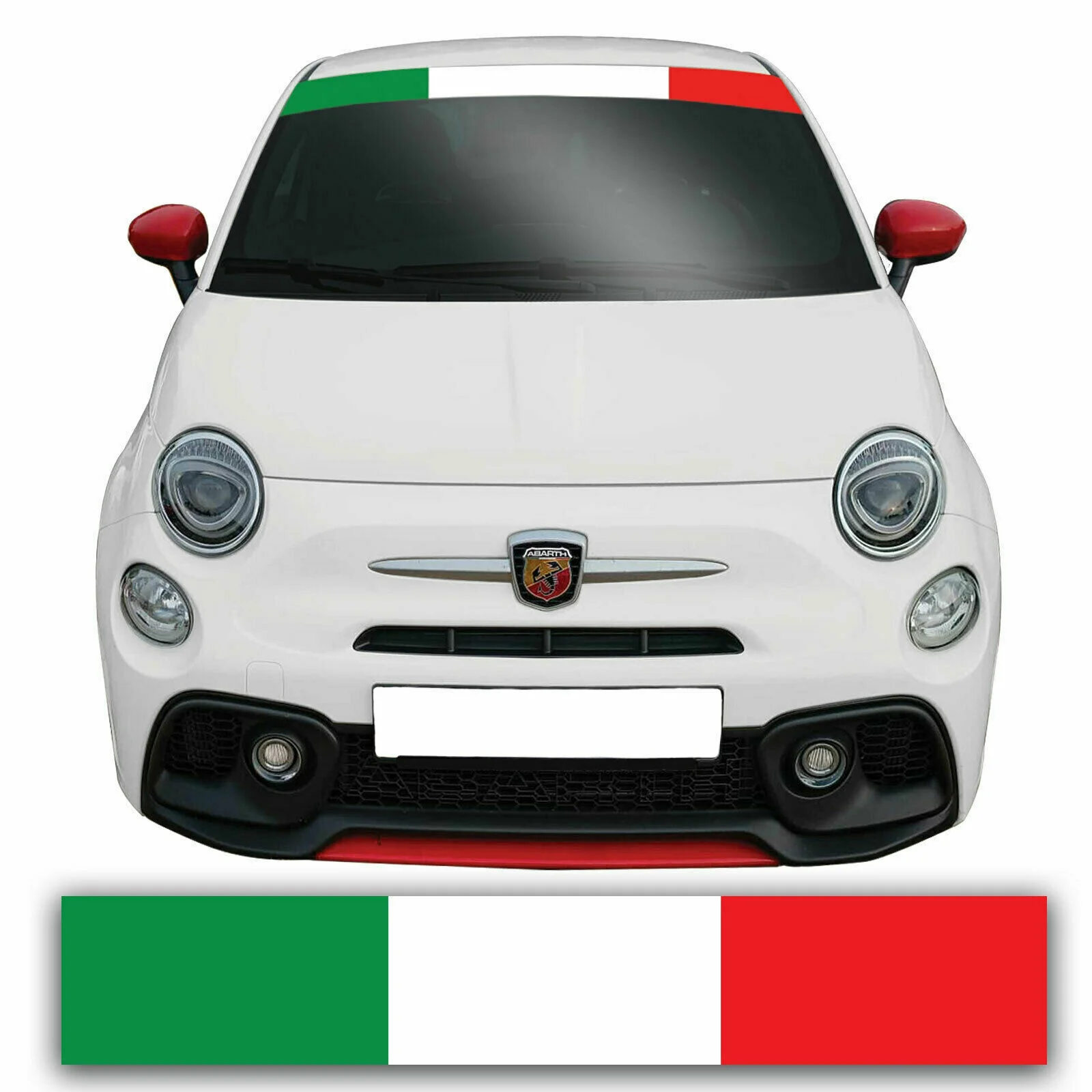 

Для лобового стекла с итальянским флагом, Солнцезащитная полоса Fiat Abath 500 595, виниловая лампа