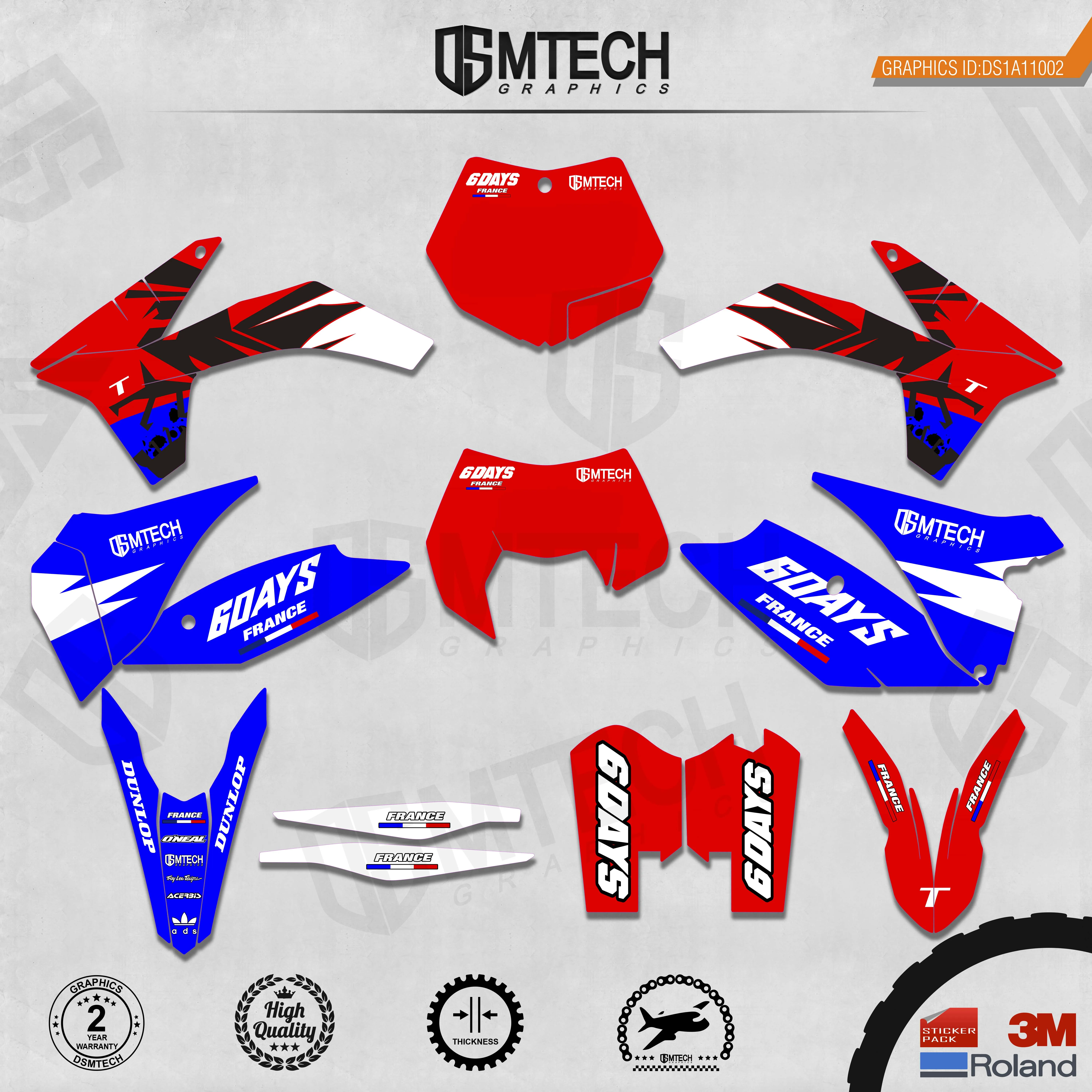 DSMTECH Customized Team Graphics Backgrounds Decals 3M Custom Stickers For  2011-2012 SXF  2012-2013EXC  002