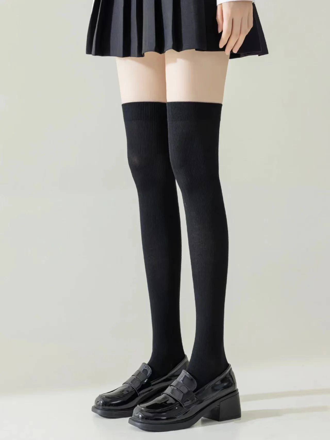 

Женская шерсть до колен, мягкая, теплая, слегка сжатая, для похудения, без падения, чулки JK, не сгибаться, длинные