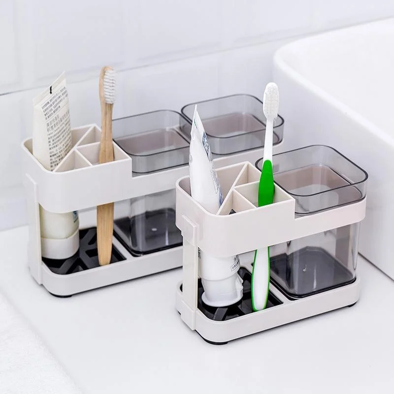 

Household Toothbrush Holder Toothbrush Cup Wash Set Desktop Couple Toothbrush Holder Toothpaste Toothbrush Rack
