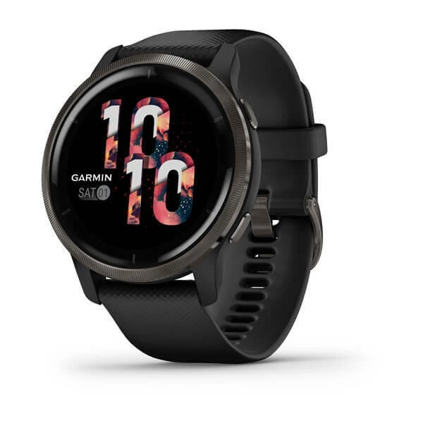 Смарт часы Garmin VENU 2 черные с серым безелем Smart Watch Venu GPS Wi-Fi Black Slate WW 010-02430-11 |