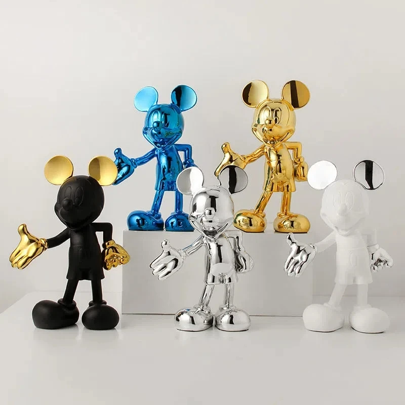 S Mickey Mouse Action Figure Simple Modern Collection Doll Fashion Toys Ornaments Statue Holiday Gifts 29cm