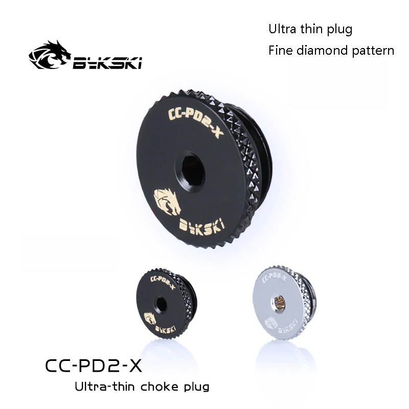 

Bykski CC-PD2-X, 2MM G1/4' Thin PC Cooling Plug Hexagon,Watercooling Parts Black/Silver
