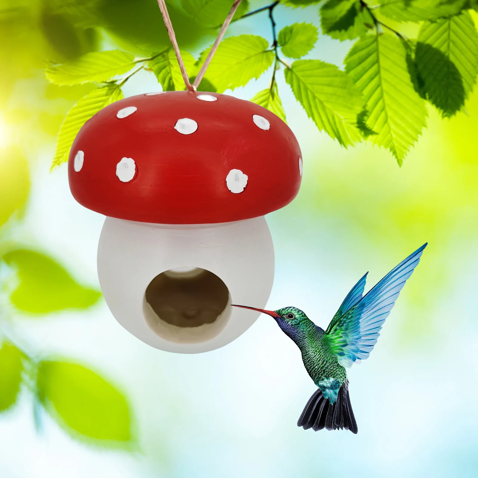 

Кормушка для птиц в форме гриба, декоративная подвесная Кормушка Для Humming, для наружного сада, Подарочный декор для птиц