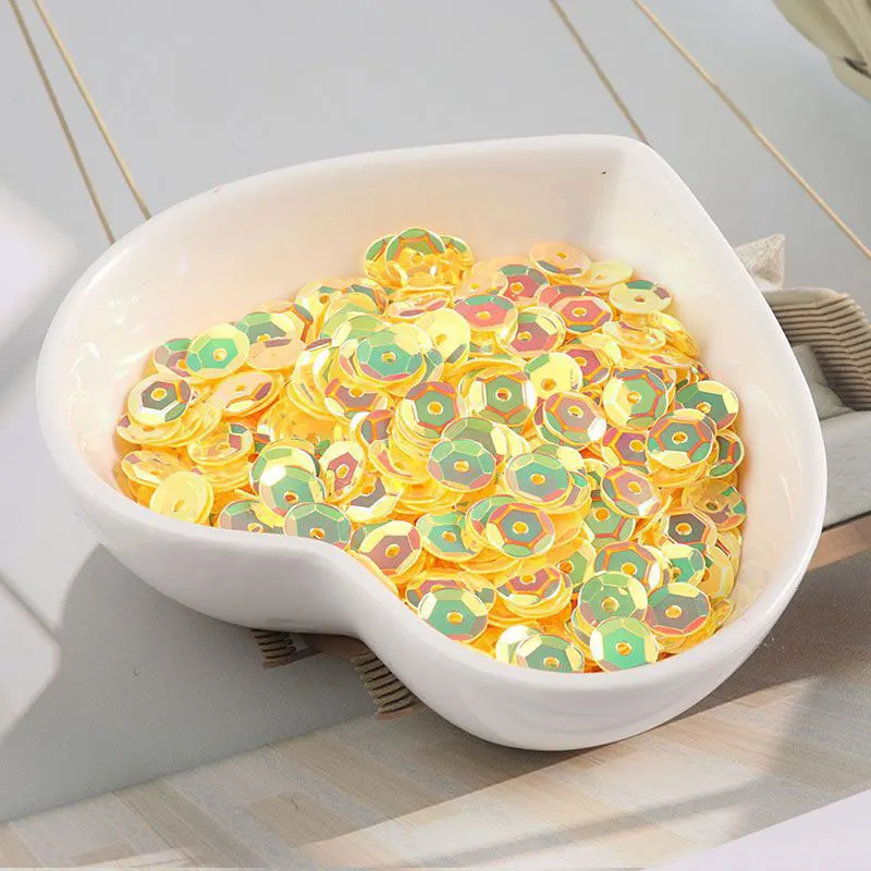 

Multi Size Mixed Color 3/4/5/6/8/10/20mm Sequins PVC Groove Sequins Sequins Sewing Wedding Crafts Women's Dress Accessories 10g