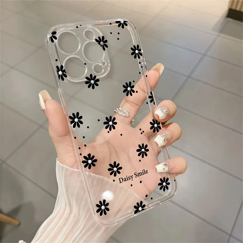 Фото Чехол для телефона Xiaomi Redmi Note 15 13 14 Pro Plus 5G 4G 12 Pro 12S 15C 14C 13C 12C 10C A5 A2 A3 с принтом улыбающихся ромашек и цветов №4