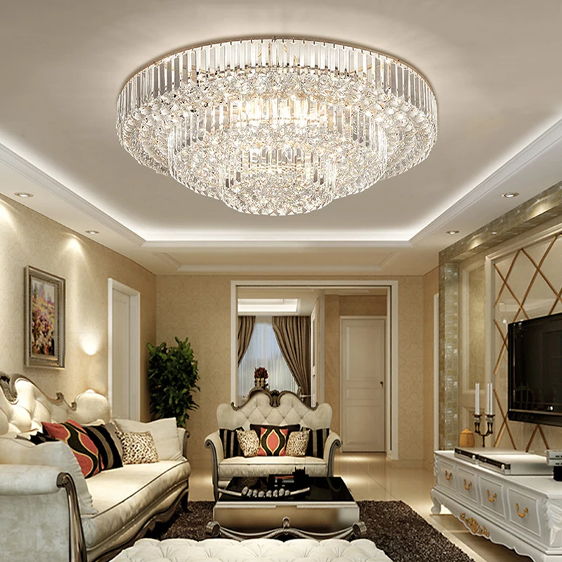 

Dimmable LED Ceiling Lights Classical Remote Control Ceiling Chandeliers Crystal Lustres Decor Home Plafonnier for Living Room