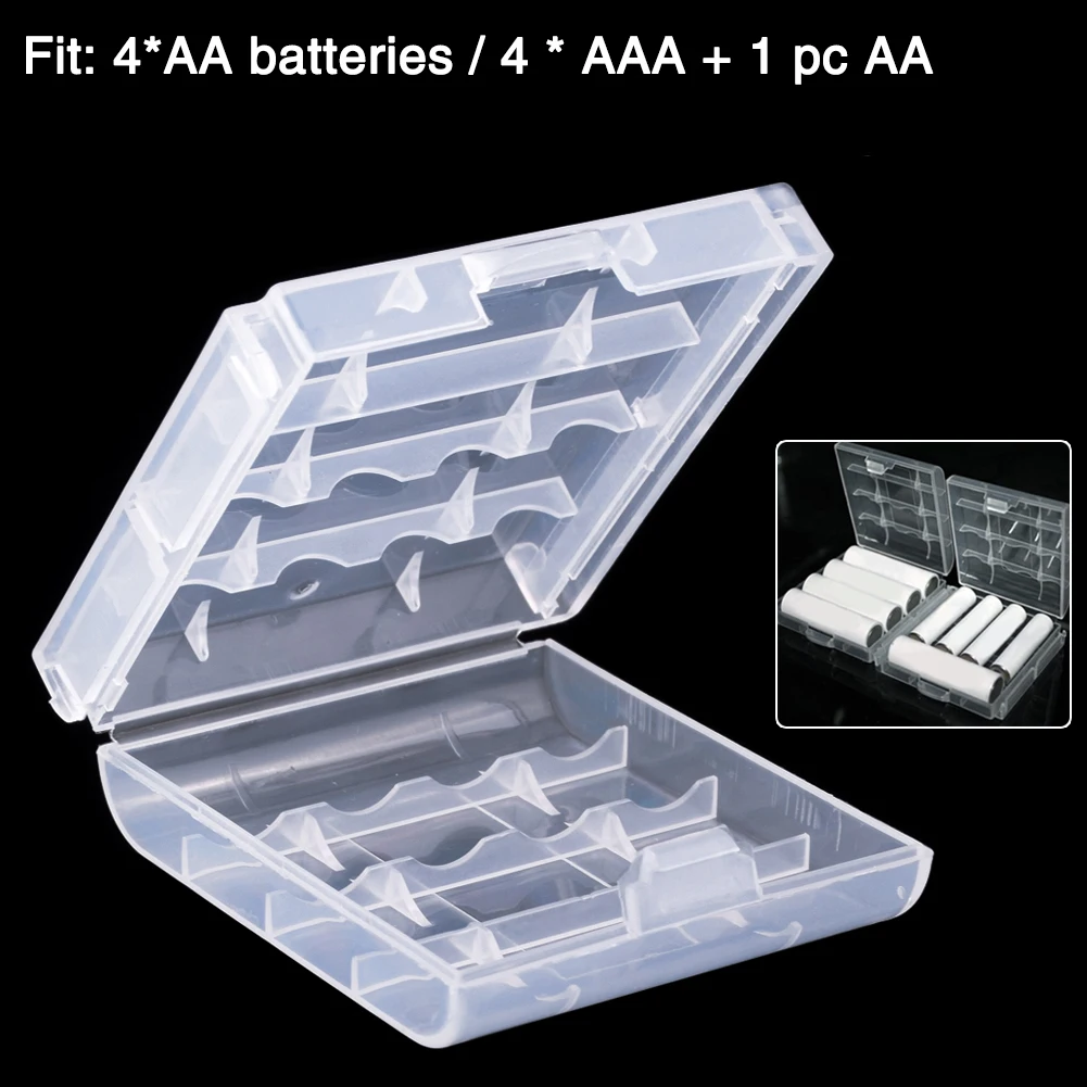 

20/50/100pcs 4 slots AA Battery Case Box Case Bateria Protection Container for 4x AA batteries AA LR6 HR6 Battery Holder Storage
