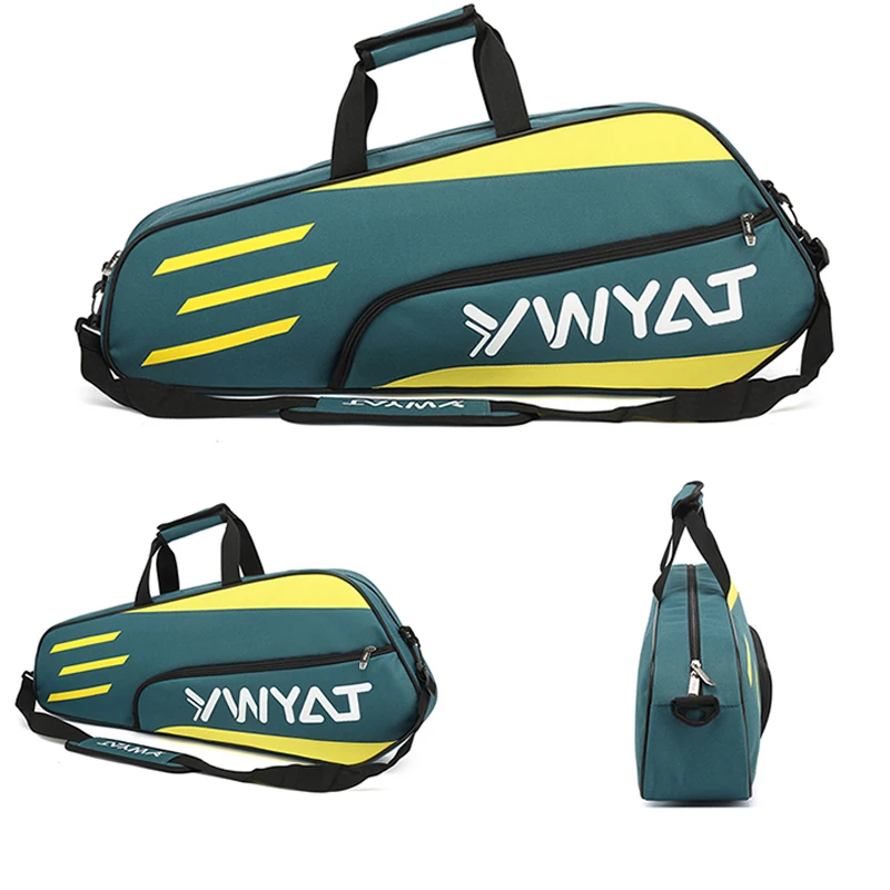 YWYAT Gym Bag 3 Rackets Badminton Cover Bag Thickened Nylon Material Handbag Shoulder Multifunctional Badminton Sports Bags